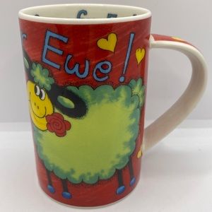 Dunoon Animal Farm Sheep Crazy For Ewe! Coffee Mug Jane Brookshaw Scotland